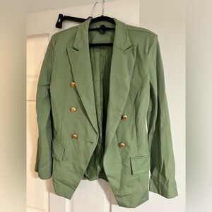 Teal Blazer with gold accents